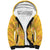 Hawaii Maile Lei Sherpa Hoodie With Yellow Monstera Pattern