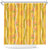 Hawaii Maile Lei Shower Curtain With Yellow Monstera Pattern