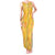 Hawaii Maile Lei Tank Maxi Dress With Yellow Monstera Pattern