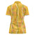 Hawaii Maile Lei Women Polo Shirt With Yellow Monstera Pattern