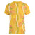 Hawaii Maile Lei Women V-Neck T-Shirt With Yellow Monstera Pattern