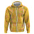 Hawaii Maile Lei Zip Hoodie With Yellow Monstera Pattern