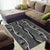 Hawaii Maile Lei Area Rug With Gray Monstera Pattern