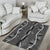 Hawaii Maile Lei Area Rug With Gray Monstera Pattern