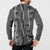 Hawaii Maile Lei Button Sweatshirt With Gray Monstera Pattern