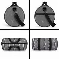 Hawaii Maile Lei Duffle Bag With Gray Monstera Pattern LT05 - Polynesian Pride