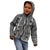 Hawaii Maile Lei Kid Hoodie With Gray Monstera Pattern