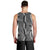 Hawaii Maile Lei Men Tank Top With Gray Monstera Pattern