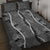 Hawaii Maile Lei Quilt Bed Set With Gray Monstera Pattern