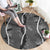 Hawaii Maile Lei Round Carpet With Gray Monstera Pattern