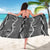 Hawaii Maile Lei Sarong With Gray Monstera Pattern