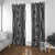 Hawaii Maile Lei Window Curtain With Gray Monstera Pattern