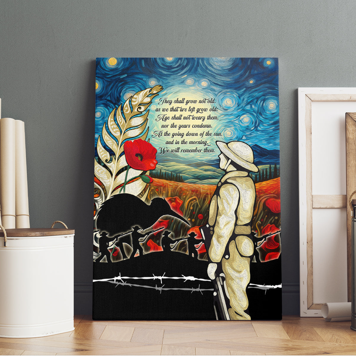 Kei Wareware Tatou New Zealand ANZAC Day Canvas Wall Art Starry Night Inspo Style