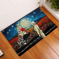Kei Wareware Tatou New Zealand ANZAC Day Rubber Doormat Starry Night Inspo Style