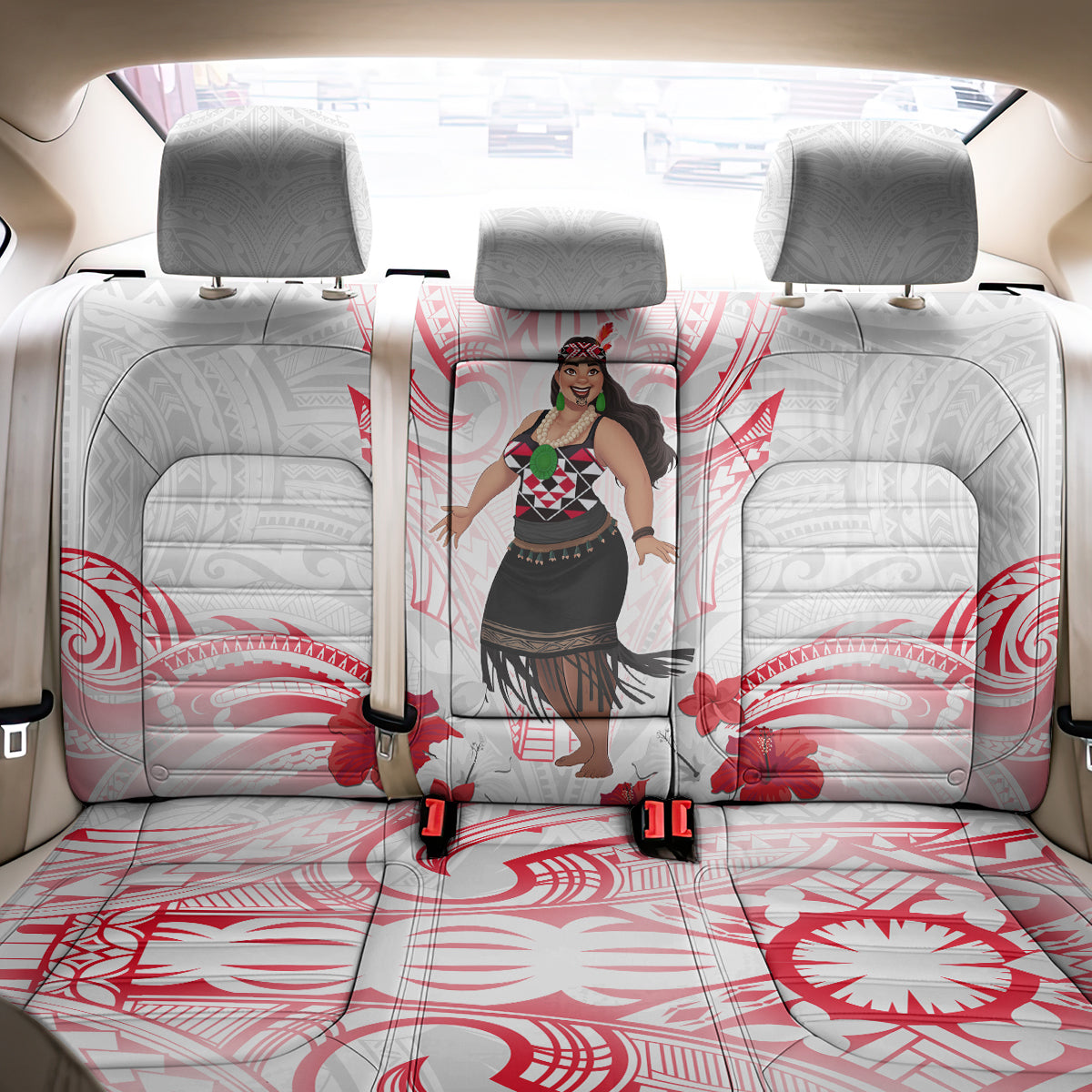 New Zealand Women's Day Back Car Seat Cover Maori Wahine Polynesian Pattern LT05