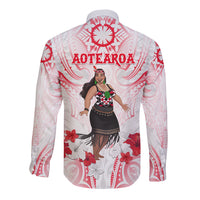 New Zealand Women's Day Long Sleeve Button Shirt Maori Wahine Polynesian Pattern LT05 - Polynesian Pride