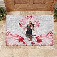 New Zealand Women's Day Rubber Doormat Maori Wahine Polynesian Pattern