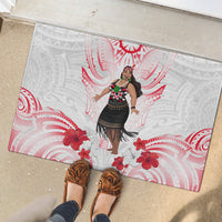 New Zealand Women's Day Rubber Doormat Maori Wahine Polynesian Pattern