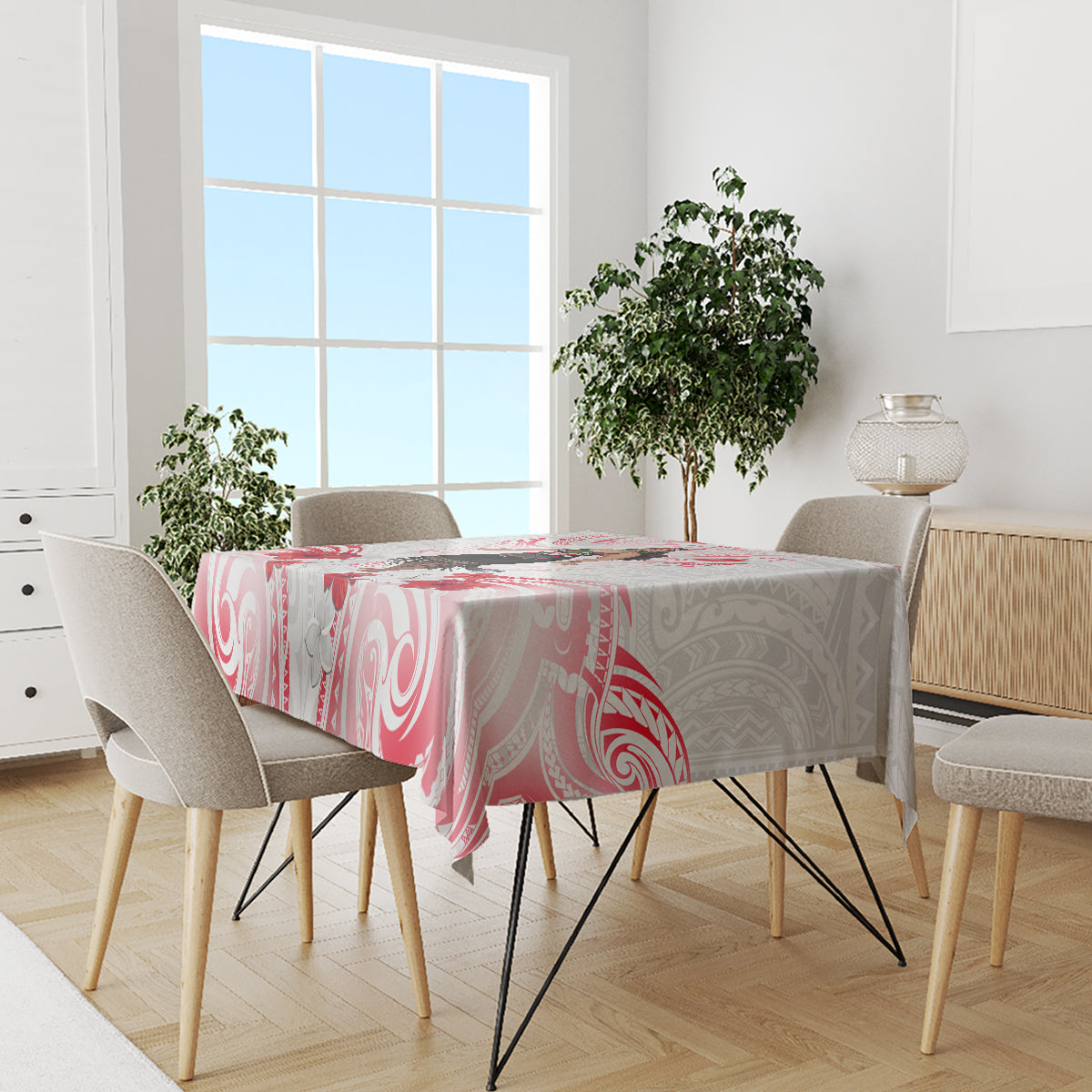 New Zealand Women's Day Tablecloth Maori Wahine Polynesian Pattern