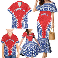 Custom Tuamotu Archipelago Family Matching Mermaid Dress and Hawaiian Shirt Polynesian Tribal Tattoo LT05 - Polynesian Pride