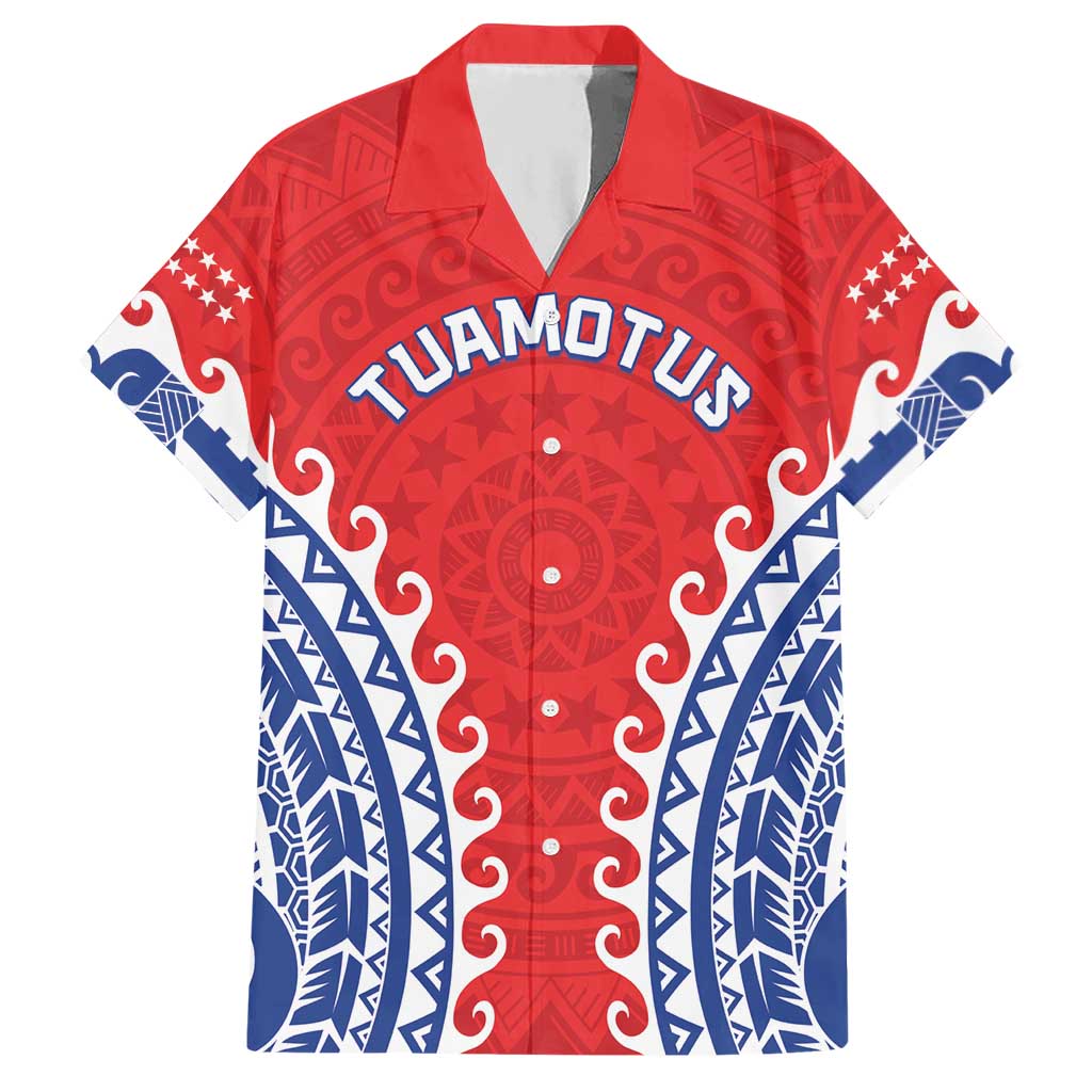 Custom Tuamotu Archipelago Hawaiian Shirt Polynesian Tribal Tattoo