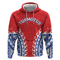 Custom Tuamotu Archipelago Hoodie Polynesian Tribal Tattoo