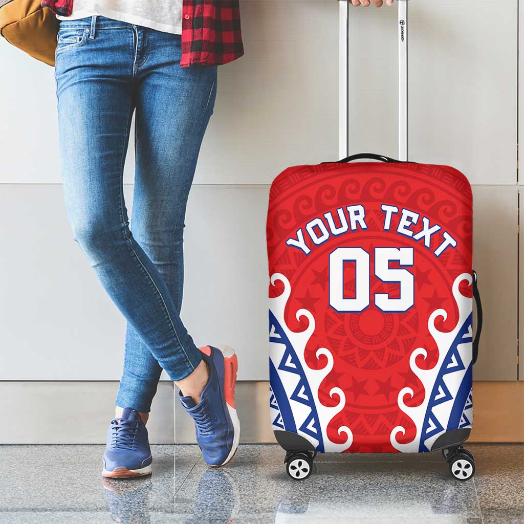 Custom Tuamotu Archipelago Luggage Cover Polynesian Tribal Tattoo