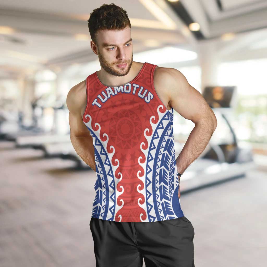 Custom Tuamotu Archipelago Men Tank Top Polynesian Tribal Tattoo