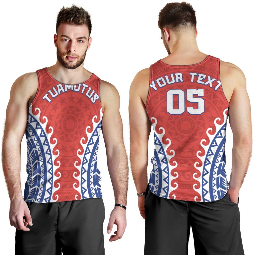 Custom Tuamotu Archipelago Men Tank Top Polynesian Tribal Tattoo