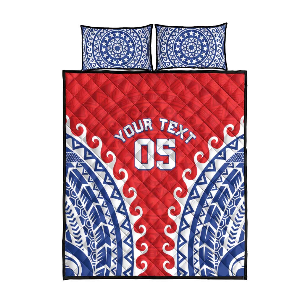 Custom Tuamotu Archipelago Quilt Bed Set Polynesian Tribal Tattoo