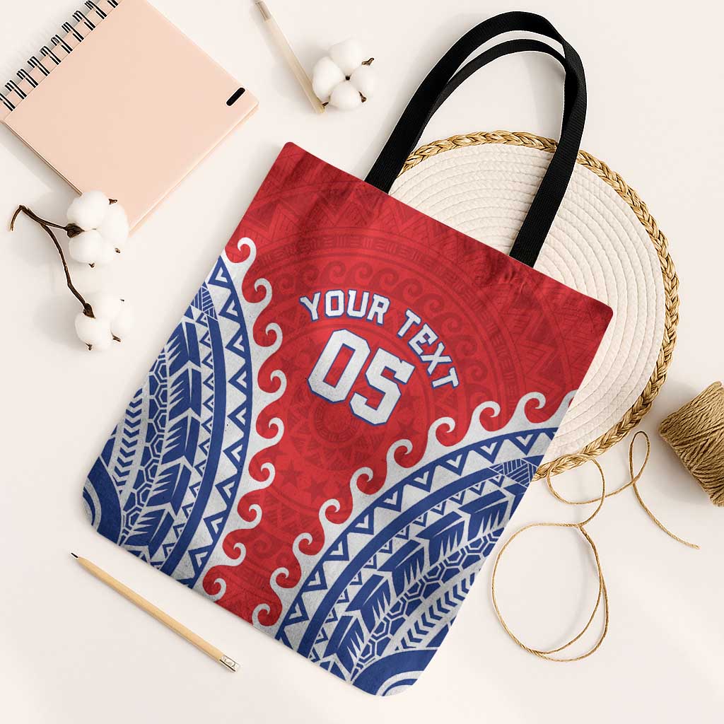 Custom Tuamotu Archipelago Tote Bag Polynesian Tribal Tattoo