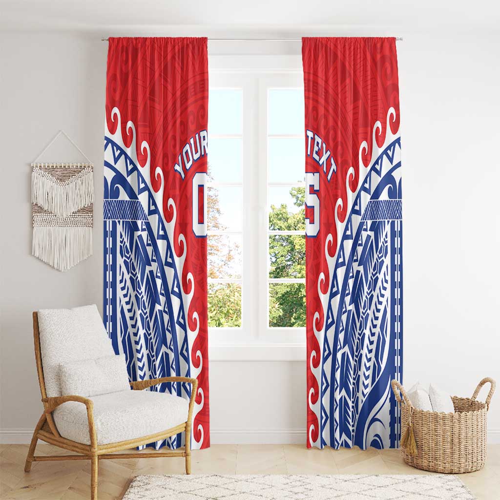 Custom Tuamotu Archipelago Window Curtain Polynesian Tribal Tattoo