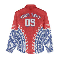 Custom Tuamotu Archipelago Women Casual Shirt Polynesian Tribal Tattoo