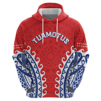Custom Tuamotu Archipelago Zip Hoodie Polynesian Tribal Tattoo
