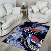 Tuamotu Islands Area Rug Polynesian Pattern With Turtle