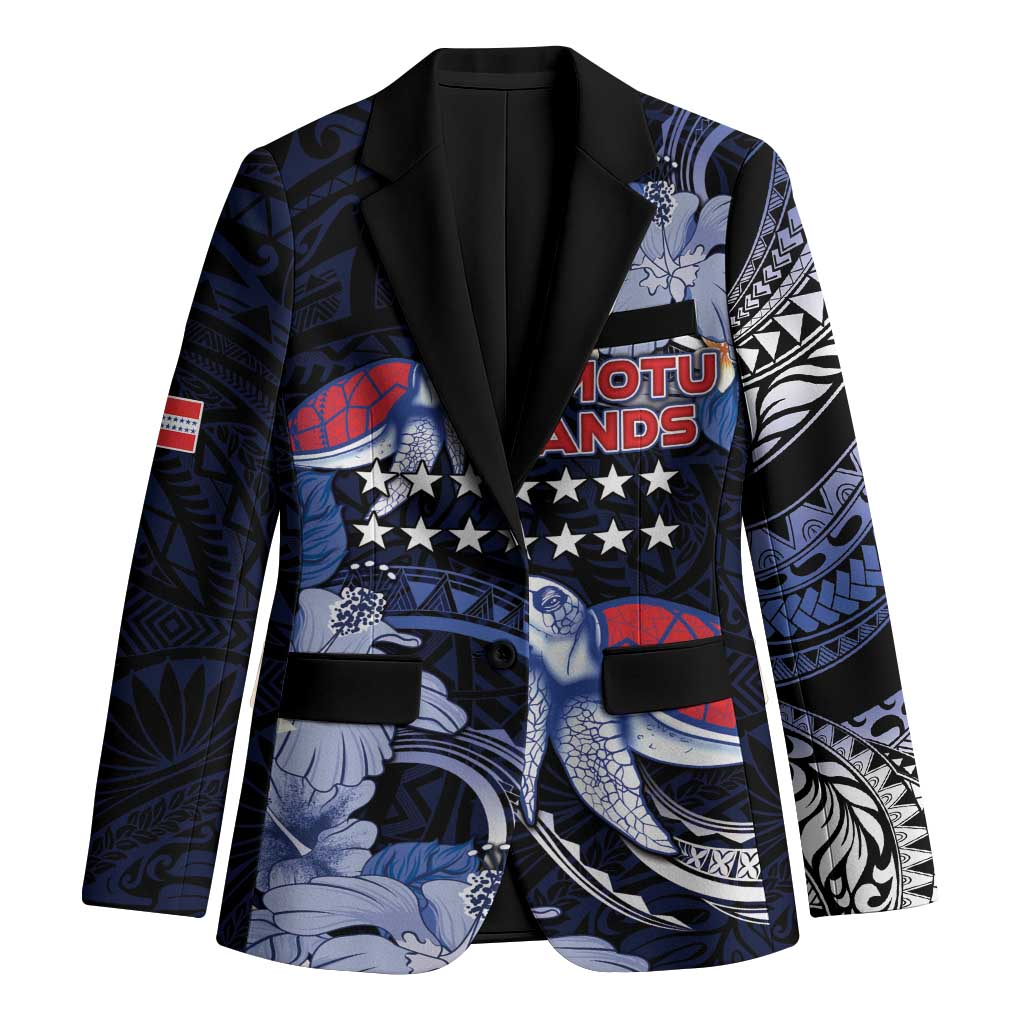 Tuamotu Islands Blazer Polynesian Pattern With Turtle