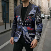 Tuamotu Islands Blazer Polynesian Pattern With Turtle