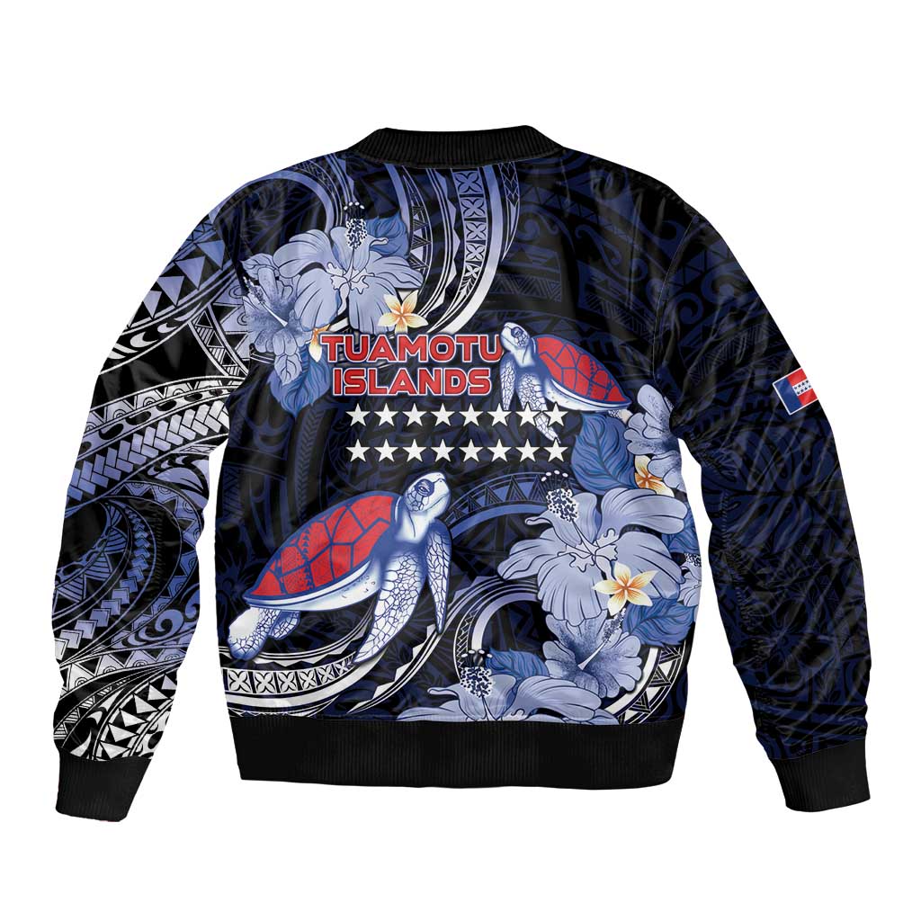Tuamotu Islands Bomber Jacket Polynesian Pattern With Turtle
