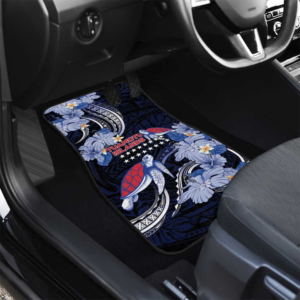 Tuamotu Islands Car Mats Polynesian Pattern With Turtle