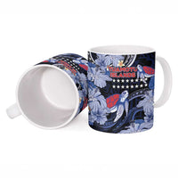 Tuamotu Islands Ceramic Mug Polynesian Pattern With Turtle