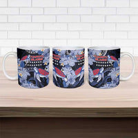 Tuamotu Islands Ceramic Mug Polynesian Pattern With Turtle