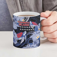 Tuamotu Islands Ceramic Mug Polynesian Pattern With Turtle
