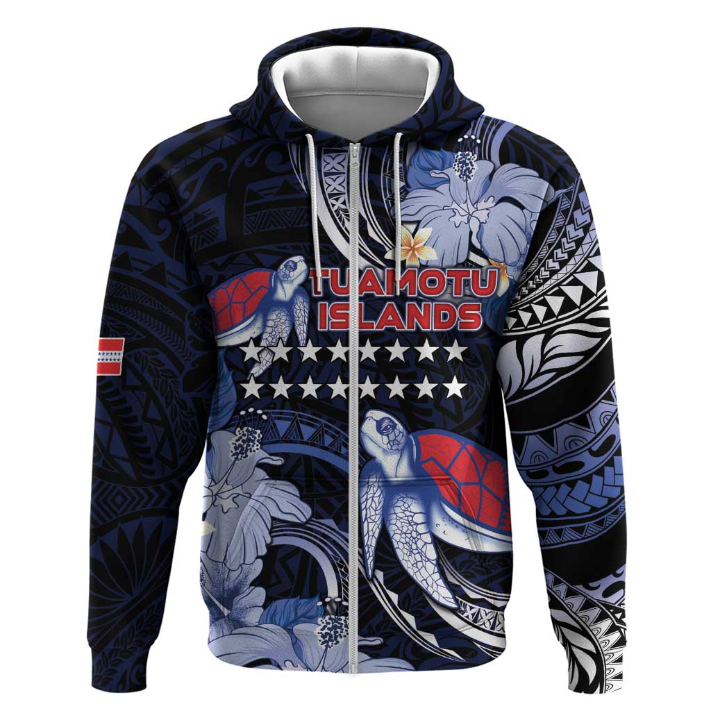 Tuamotu Islands Hoodie Polynesian Pattern With Turtle