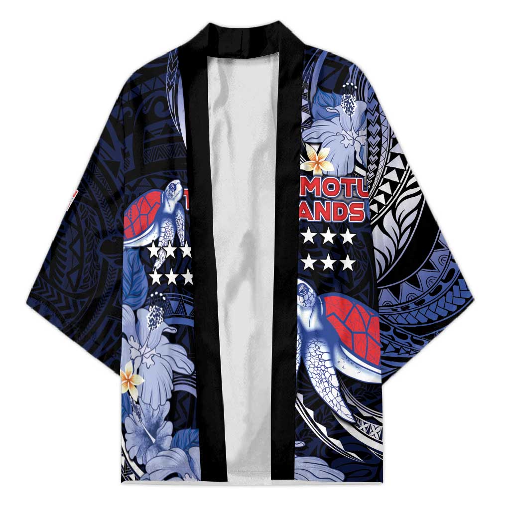 Tuamotu Islands Kimono Polynesian Pattern With Turtle