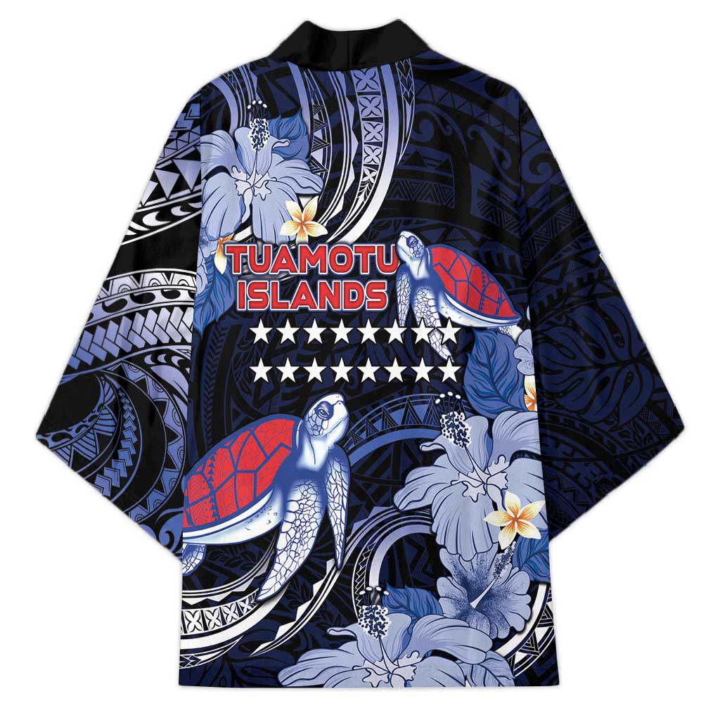 Tuamotu Islands Kimono Polynesian Pattern With Turtle