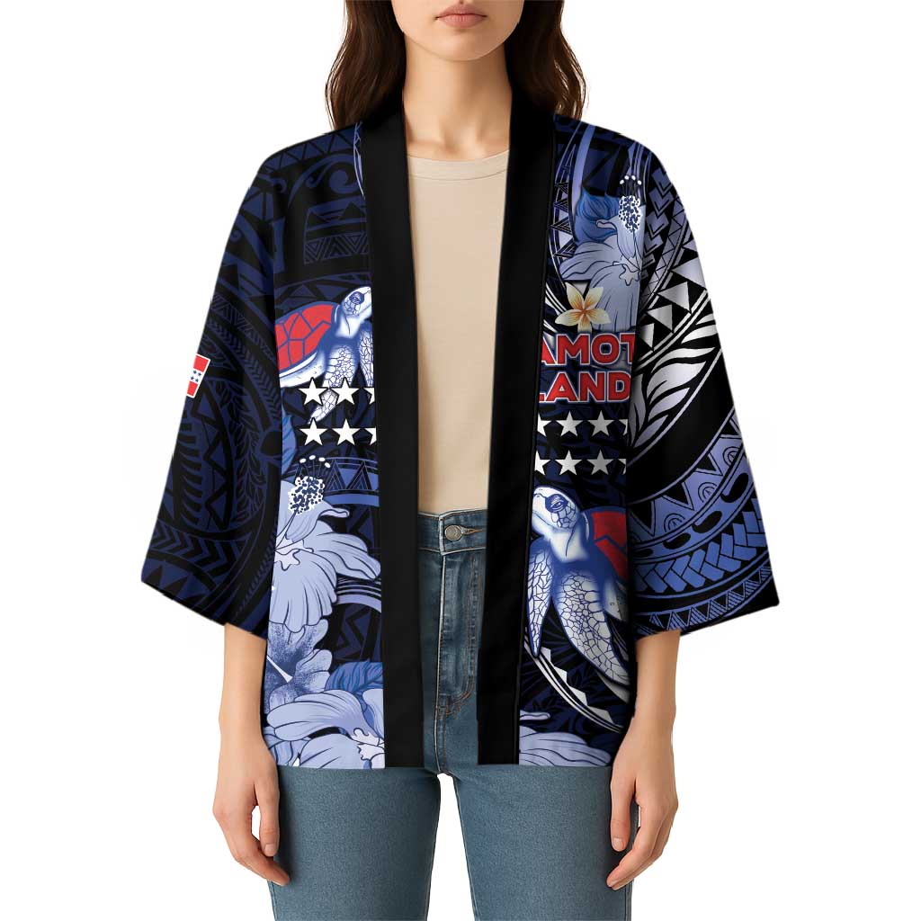 Tuamotu Islands Kimono Polynesian Pattern With Turtle