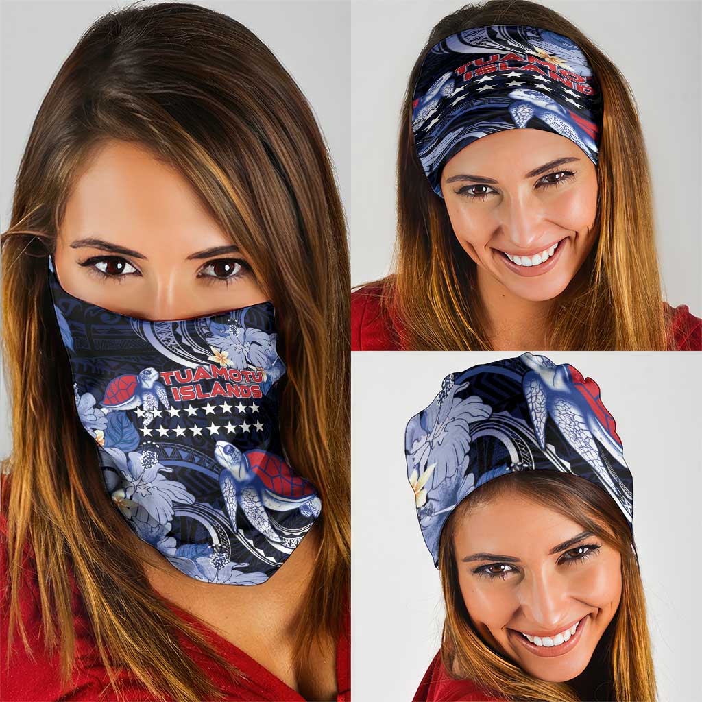 Tuamotu Islands Neck Gaiter Polynesian Pattern With Turtle