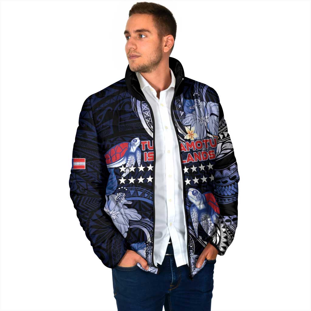 Tuamotu Islands Padded Jacket Polynesian Pattern With Turtle