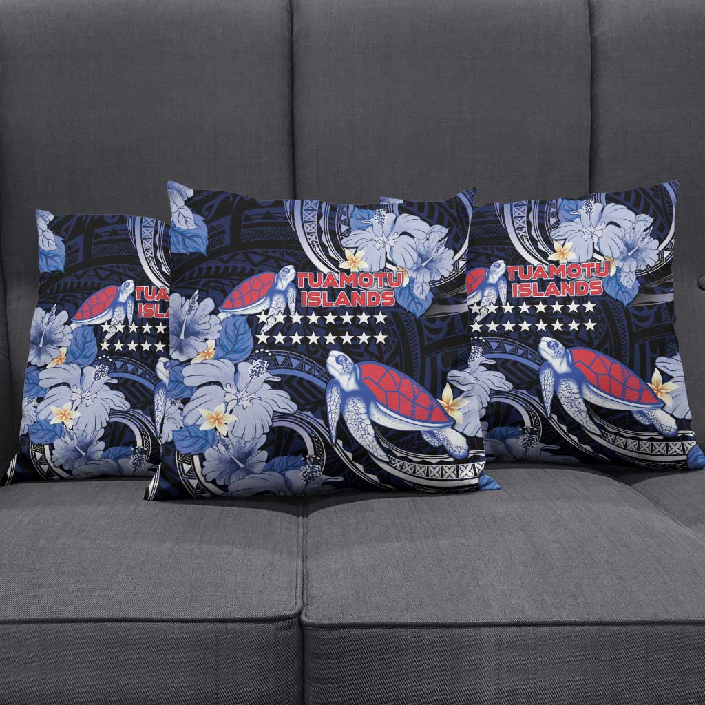 Tuamotu Islands Pillow Cover Polynesian Pattern With Turtle