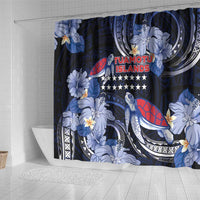 Tuamotu Islands Shower Curtain Polynesian Pattern With Turtle
